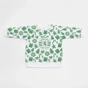 Sweat Natal Padrão Verde Claro