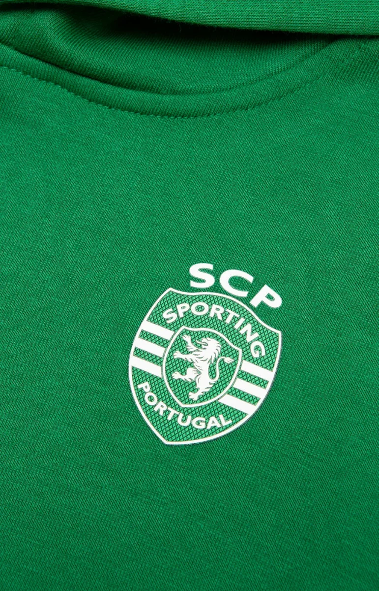 Hoodie Algodão Verde Emblema Monocromático - Criança - Image 4