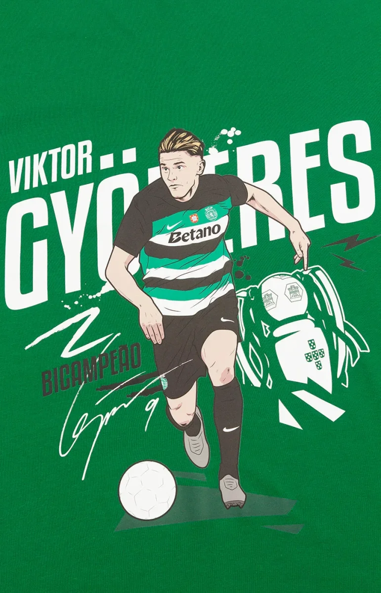 T-shirt Nike Gyökeres Verde Bicampeão - Criança - Image 7