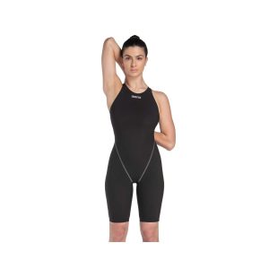 Fato de Banho Competição Mulher Arena Powerskin ST Next Costas Abertas Preto