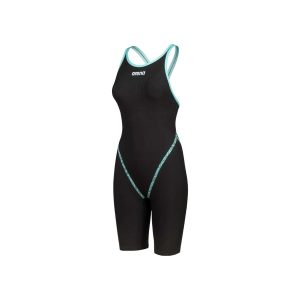 Arena Powerskin Primo Preto-Teal Costas Fechadas