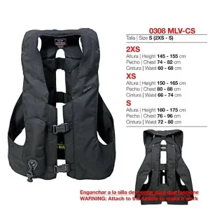 Colete AIRBAG p/ Adulto HIT AIR | MLV-CS – Pequeno