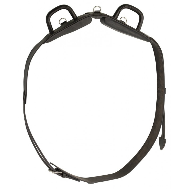 CILHÃO VOLTEIO EM COURO COM ARGOLAS PONY CASTANHO - Image 2
