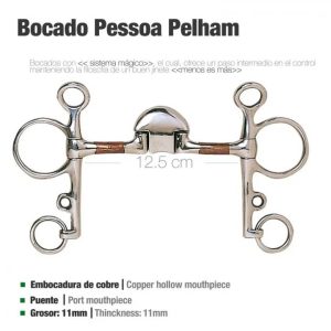 Freio PELHAM C/COBRE PAM50180211 (11 mm Ø Hastes 150 mm )